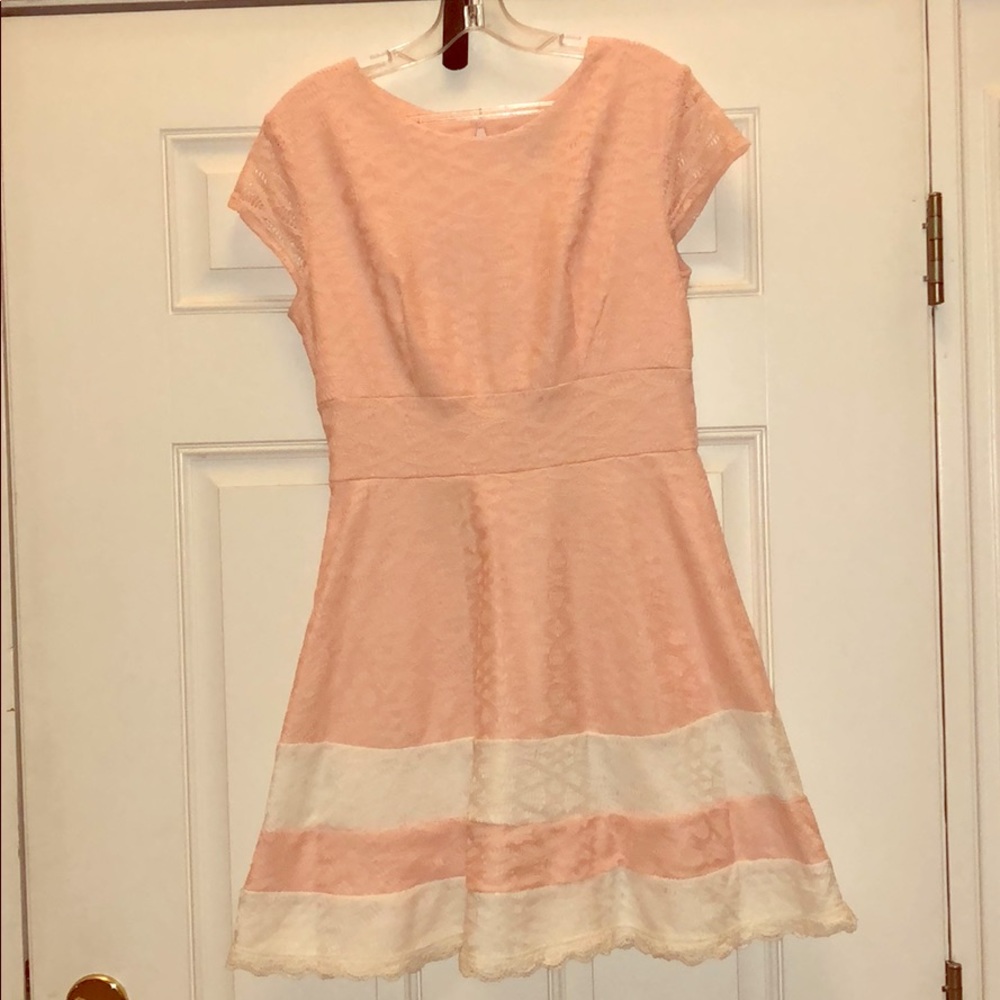 Pink and white dress
